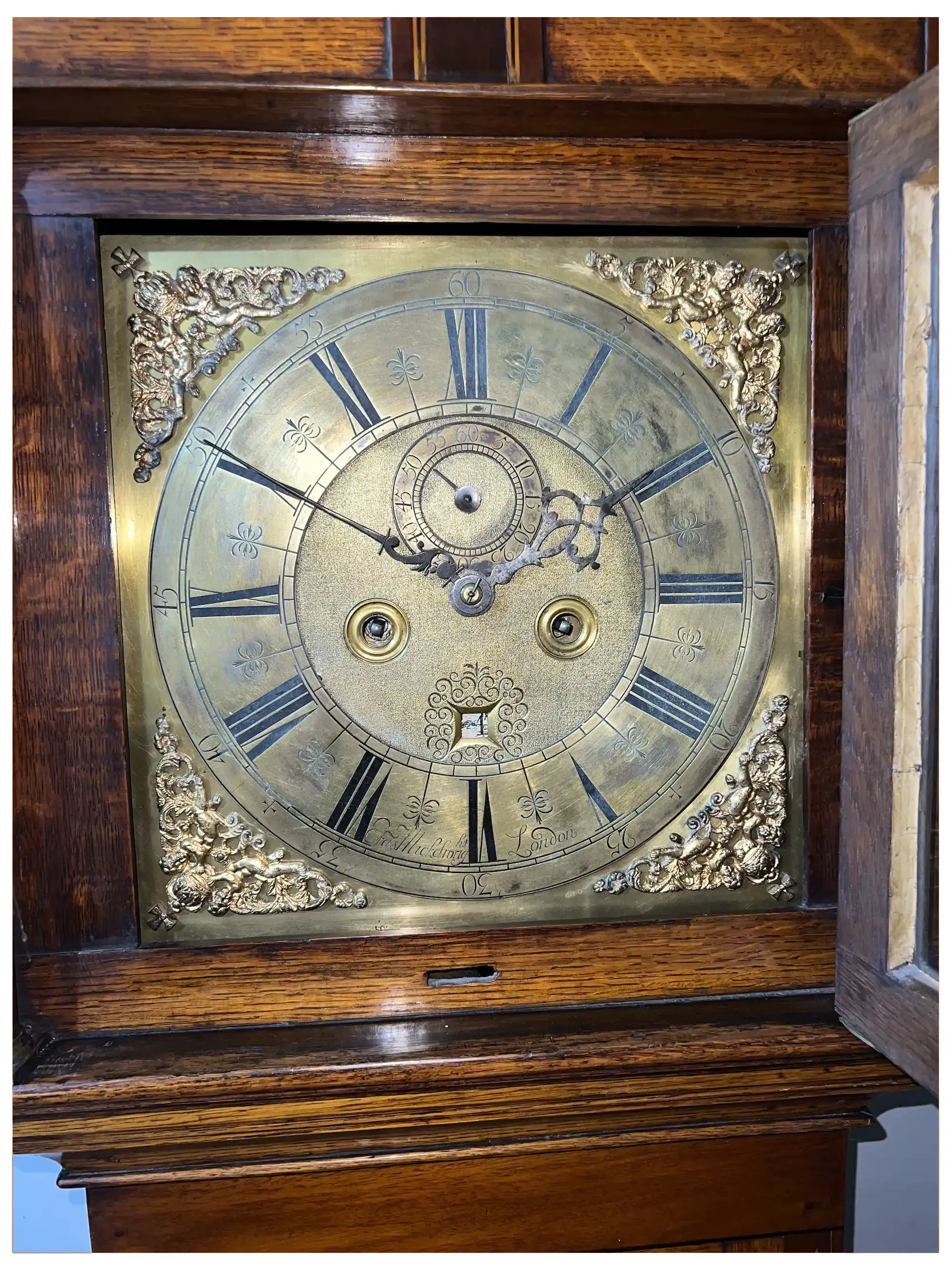 17th Century Erasmus Micklewright Tall Case Clock