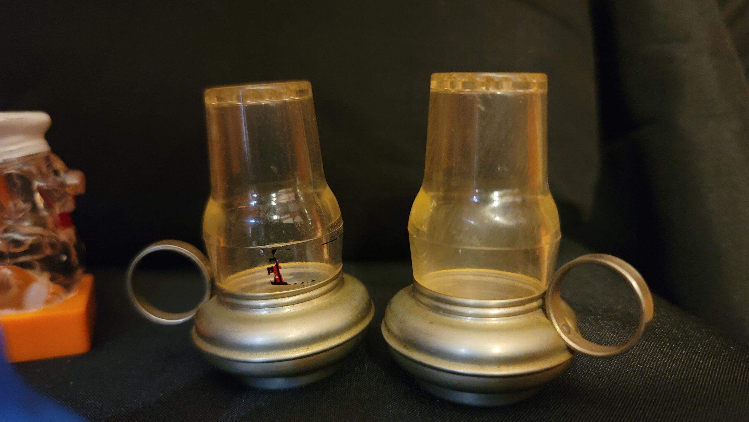 Vintage Salt and Pepper Shakers / Hurricane Oil Lamp